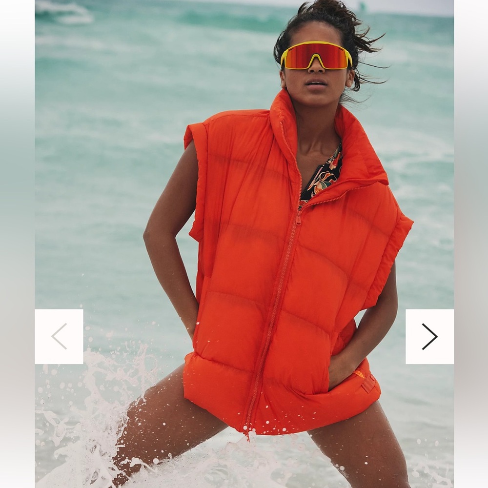 FP Movement | In A Bubble Puffer Vest Oversized Coral Size SM